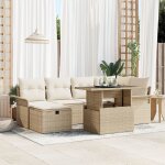 Vidaxl ensemble de canapé de jardin 7 pièces avec coussins beige en poly rattan, vidaxl canapé de jardin ... Vidaxl ensemble de canapé de jardin 7 pièces avec coussins beige en poly rattan, vidaxl canapé de jardin ...