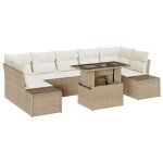 Vidaxl ensemble de canapé de jardin 8 pièces avec coussins beiges en poly rattan Vidaxl ensemble de canapé de jardin 8 pièces avec coussins beiges en poly rattan
