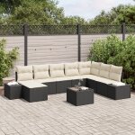 Vidaxl ensemble de canap de jardin de 8 pices avec coussins brown rotin synthtique