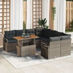 Vidaxl ensemble de canapés de jardin de 9 pièces avec coussins gris rattan poly, vidaxl canapé de jardin ... Vidaxl ensemble de canapés de jardin de 9 pièces avec coussins gris rattan poly, vidaxl canapé de jardin ...