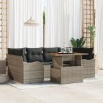 Vidaxl ensemble de canap�s de jardin a coussins gris en rattan poly, vidaxl canap� d'amour de jardin ...