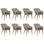 Vidaxl ensemble a dner de jardin 9 pcs rsine tresse marron