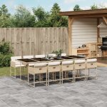 Vidaxl ensemble a manger de jardin et coussins 11 pcs beige poly rotin Vidaxl ensemble a manger de jardin et coussins 11 pcs beige poly rotin