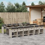 Vidaxl ensemble a manger de jardin et coussins 13 pcs gris clair rotin Vidaxl ensemble a manger de jardin et coussins 13 pcs gris clair rotin