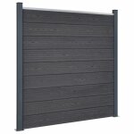 Vidaxl ensemble de panneaux de clture gris 180x186 cm wpc