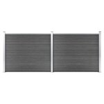 Vidaxl ensemble de panneau de clture wpc 353x146 cm noir