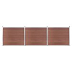 Vidaxl ensemble de panneau de clture wpc 526x146 cm marron