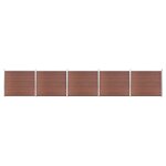 Vidaxl ensemble de panneau de clture wpc 872x146 cm marron