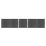 Vidaxl ensemble de panneau de clture wpc 872x186 cm noir