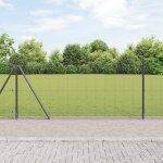 Vidaxl ensemble de poteaux de clture lot de 2 gris mtal et pvc