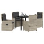Vidaxl ensemble de salle a manger de jardin 5 pièces rattan poly gris clair, table de jardin vidaxl noire ... Vidaxl ensemble de salle a manger de jardin 5 pièces rattan poly gris clair, table de jardin vidaxl noire ...