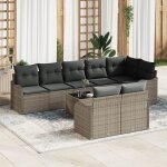Vidaxl ensemble de salon de jardin 8 pi�ces avec coussins en rotin poly noir, vidaxl canap� de jardin ...