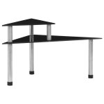 Vidaxl etagre de cuisine noir 49, 5x35x26 cm verre tremp
