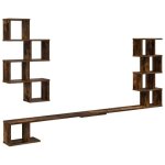 Vidaxl etag�re murale pour t�l�viseur ch�ne fum� 160 x 15 x 94 cm