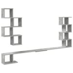 Vidaxl etag�re murale pour t�l�viseur gris b�ton 160 x 15 x 94 cm