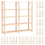 Vidaxl etag�res de rangement � 5 niveaux 10pcs 170x38x170cm pin 500 kg