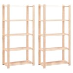 Vidaxl etag�res de rangement � 5 niveaux 2 pcs 80x38x170 cm 250 kg
