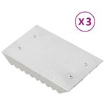 Vidaxl etrilles 3 pcs argent� aluminium
