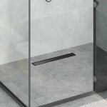 Vidaxl evacuation de douche 2 - en - 1 avec siphon � 360 noir 50 cm