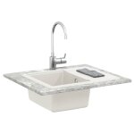 Vidaxl evier blanc 560 x 460 mm 80% quartz et 20% r�sine