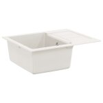 Vidaxl evier blanc 620 x 500 mm 80% quartz et 20% r�sine