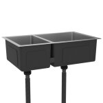 Vidaxl evier de cuisine acier inoxydable