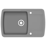 Vidaxl evier de cuisine en granit bac unique gris Vidaxl evier de cuisine en granit bac unique gris