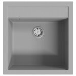 Vidaxl evier de cuisine en granit bac unique gris Vidaxl evier de cuisine en granit bac unique gris