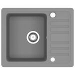 Vidaxl evier de cuisine en granit bac unique gris Vidaxl evier de cuisine en granit bac unique gris