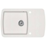 Vidaxl evier de cuisine granit seul lavabo blanc Vidaxl evier de cuisine granit seul lavabo blanc