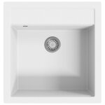 Vidaxl evier de cuisine granit seul lavabo blanc Vidaxl evier de cuisine granit seul lavabo blanc