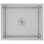 Vidaxl evier de cuisine fait main acier inoxydable