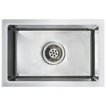 Evier de cuisine inox brossé fait main 44x29x20 cm antibruit sans plomb Evier de cuisine inox brossé fait main 44x29x20 cm antibruit sans plomb