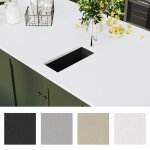 Vidaxl evier de cuisine avec trou de trop - plein noir granit Vidaxl evier de cuisine avec trou de trop - plein noir granit