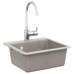 Vidaxl evier gris 470 x 440 mm granite