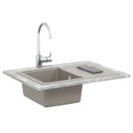 Vidaxl evier gris 670 x 460 mm 80% quartz et 20% r�sine