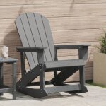Vidaxl fauteuil a bascule adirondack gris clair 73. 5x92x90 cm hdpe