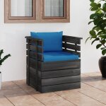 Vidaxl fauteuil de jardin avec coussins bois de pin