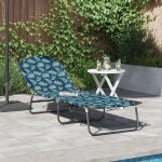 Vidaxl fauteuil de jardin pliant motif floral tissu oxford 600d