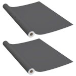 Vidaxl films autoadhsifs pour meubles 2 pcs gris 500x90 cm pvc