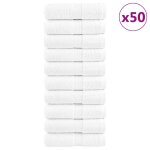 Vidaxl gants de toilette de qualit suprieure solund 50 pcs blanc