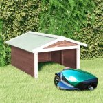 Vidaxl garage de tondeuse à gazon 72x87x50 cm moka et blanc sapin Vidaxl garage de tondeuse à gazon 72x87x50 cm moka et blanc sapin