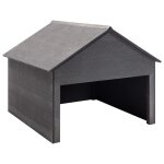 Vidaxl garage pour tondeuse � gazon gris 80x80x70 cm wpc