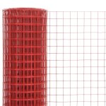 Vidaxl grillage acier avec revêtement en pvc 10x0, 5 m rouge Vidaxl grillage acier avec revêtement en pvc 10x0, 5 m rouge