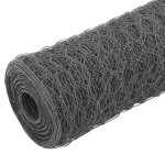 Vidaxl grillage acier avec rev�tement en pvc 25x1, 5 m gris