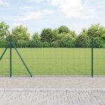 Vidaxl grillage soud avec 13 poteaux  bride vert 0, 8x50 m acier