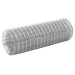 Vidaxl grillage pour voli��re acier galvanis�� 10x0, 5 m argent��
