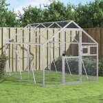 Vidaxl grillage pour volire acier galvanis 25x1, 2 m argent