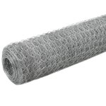 Vidaxl grillage pour volire acier galvanis 25x1, 5 m argent