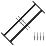 Vidaxl grille de fen�tre noir 76 x 30 cm acier enduit de poudre
